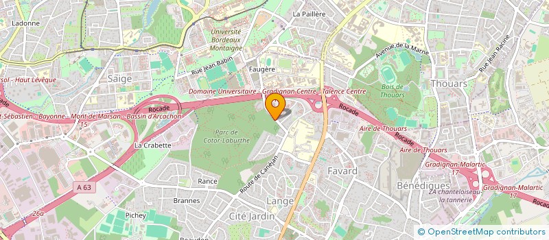 localisation de l'entreprise INDIVISION FRADET BRUNI à GRADIGNAN