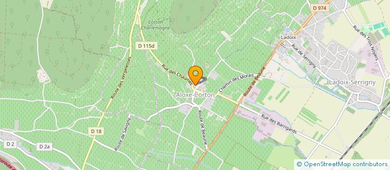 localisation de l'entreprise INDIVISION GAHIR-DES MOUTIS  ALOXE-CORTON