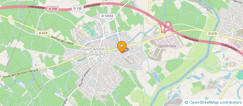 localisation de l'entreprise INDIVISION GARRO RODES  SAINT-ANDRE-DE-SANGONIS