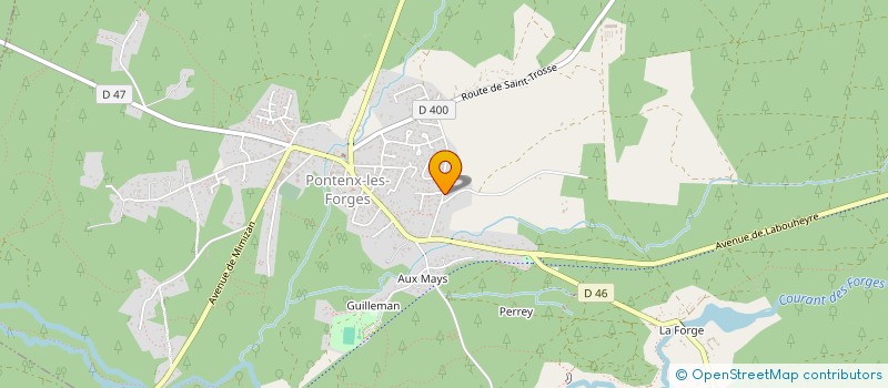 localisation de l'entreprise INDIVISION GASTON ET BLANC  PONTENX LES FORGES