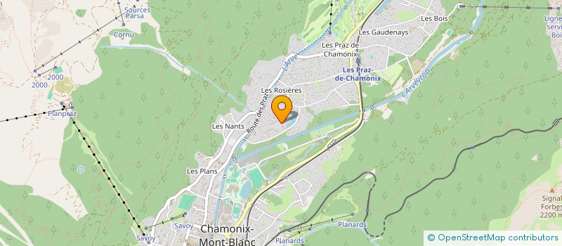 localisation de l'entreprise INDIVISION GEORGES/THEAUX  CHAMONIX-MONT-BLANC