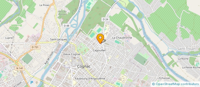 localisation de l'entreprise INDIVISION GERBAUD & VILLELEGIER à COGNAC