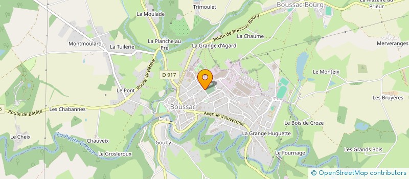 localisation de l'entreprise INDIVISION GIBARD à BOUSSAC