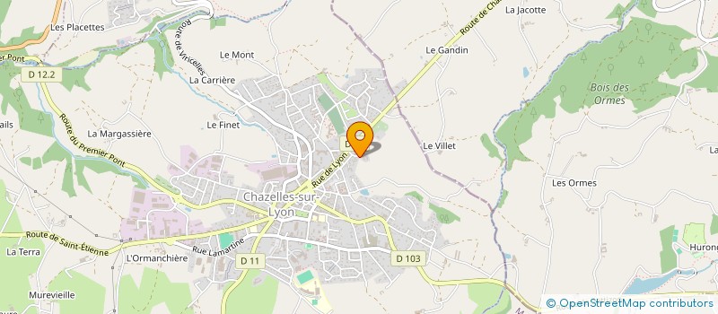 localisation de l'entreprise INDIVISION GILLET  CHAZELLES-SUR-LYON