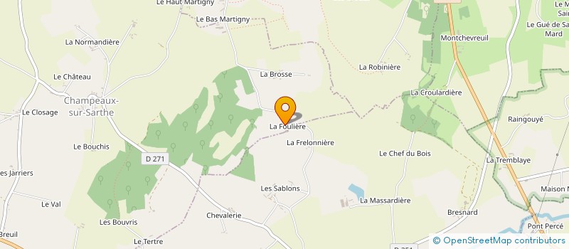 localisation de l'entreprise INDIVISION GINDRAUX LERY  CHAMPEAUX-SUR-SARTHE