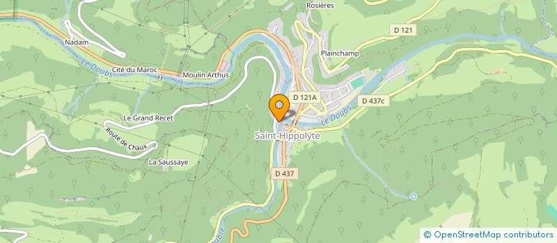 localisation de l'entreprise INDIVISION - GITE LA TANIERE à SAINT-HIPPOLYTE