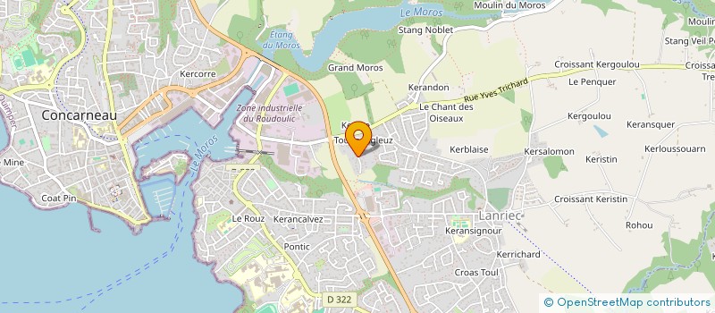 localisation de l'entreprise INDIVISION GLOAGUEN - KERHERVE à CONCARNEAU