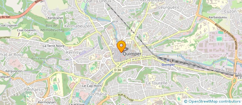 localisation de l'entreprise INDIVISION GOURMELON  QUIMPER