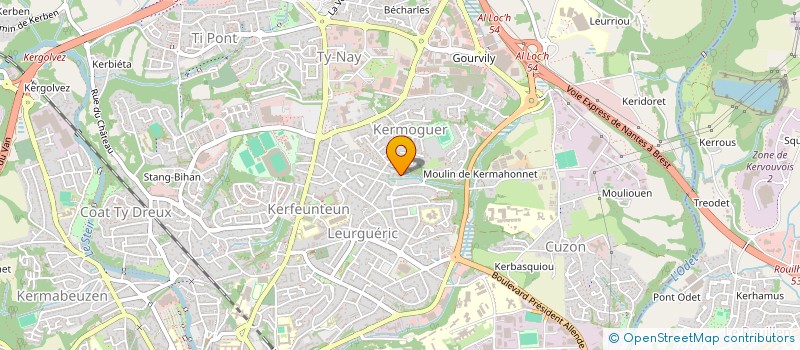 localisation de l'entreprise INDIVISION GOURMELON LE LAY à QUIMPER