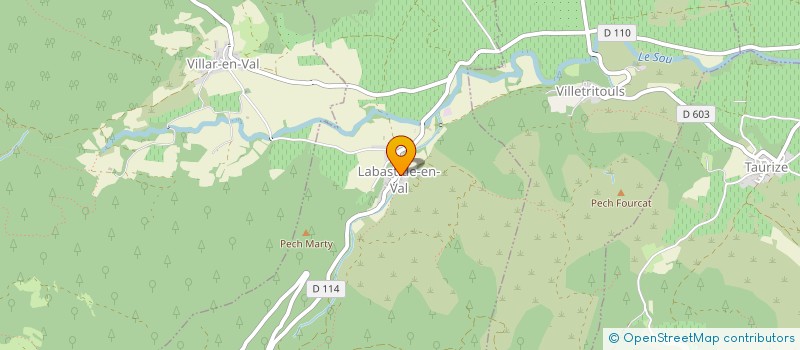 localisation de l'entreprise INDIVISION GOUT  LABASTIDE-EN-VAL