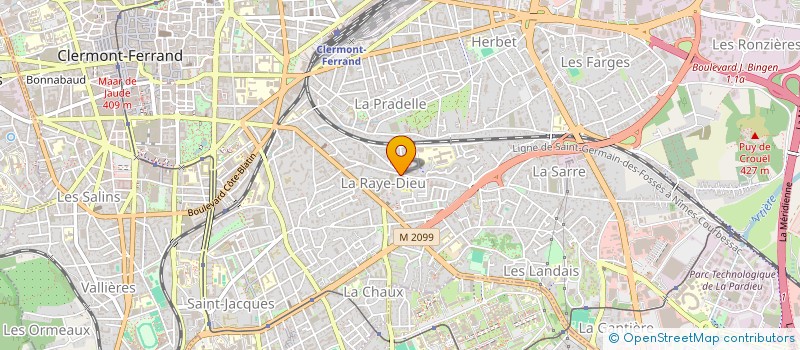 localisation de l'entreprise INDIVISION GOUTELLE / BAGELLI  CLERMONT-FERRAND