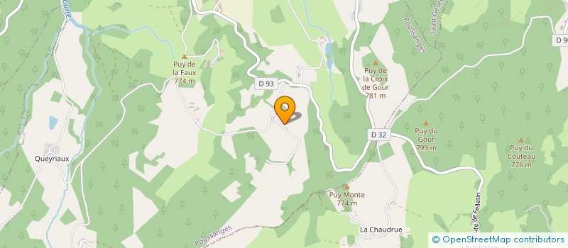localisation de l'entreprise INDIVISION GOUZE à POUSSANGES