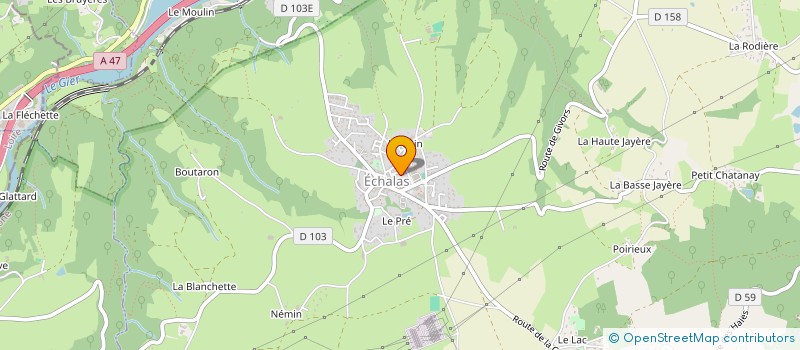 localisation de l'entreprise INDIVISION GRANGER / JOUAN  ECHALAS