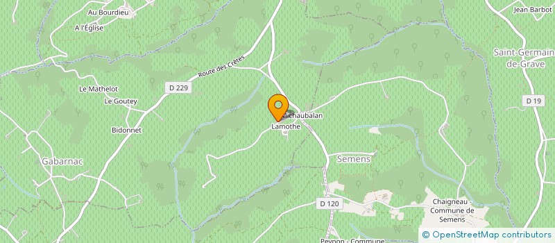 localisation de l'entreprise INDIVISION GRISARD DESQUEYROUX  GABARNAC