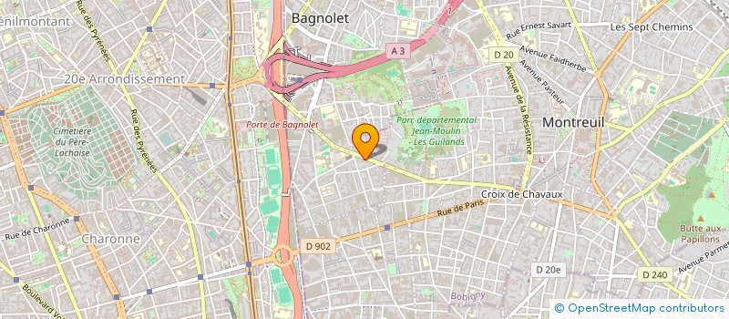 localisation de l'entreprise INDIVISION GUALENI DE POTIRON DE BOISFLEURY  BAGNOLET