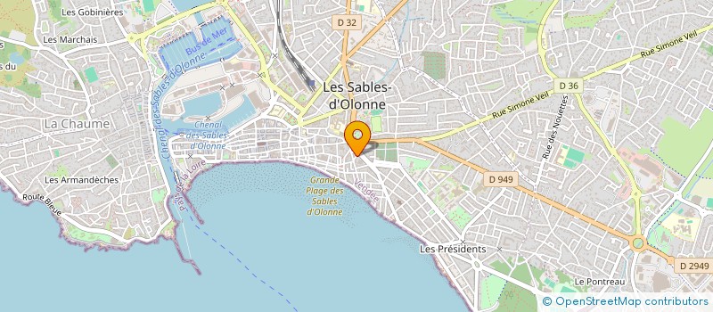 localisation de l'entreprise INDIVISION GUEHENNEUC à LES SABLES D'OLONNE