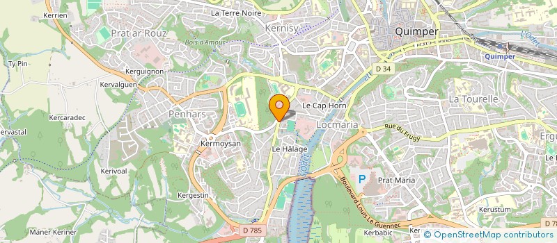 localisation de l'entreprise INDIVISION GUEZET AURELIEN ET HERBAULT AURELIE à QUIMPER