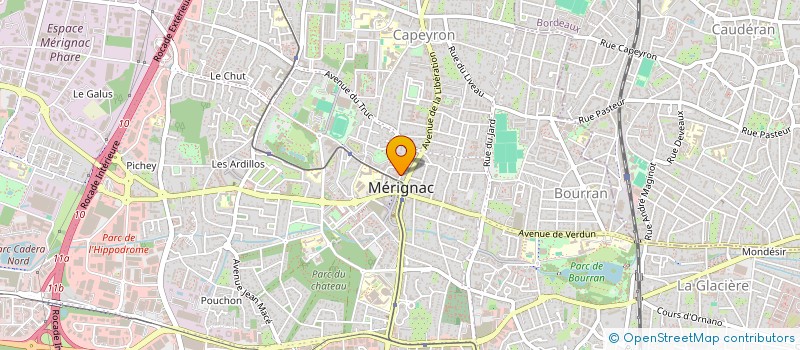 localisation de l'entreprise INDIVISION GUIHOMAT YANN ET TALEYRAN VANESSA  MERIGNAC