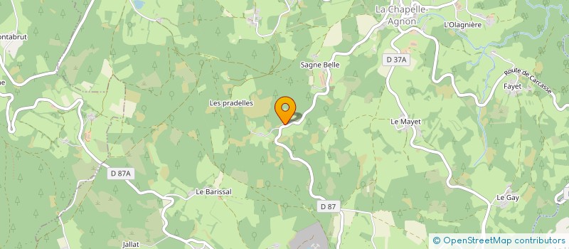 localisation de l'entreprise INDIVISION GUILLAUMONT PATRICE ET MARIE HELENE  TOURS-SUR-MEYMONT