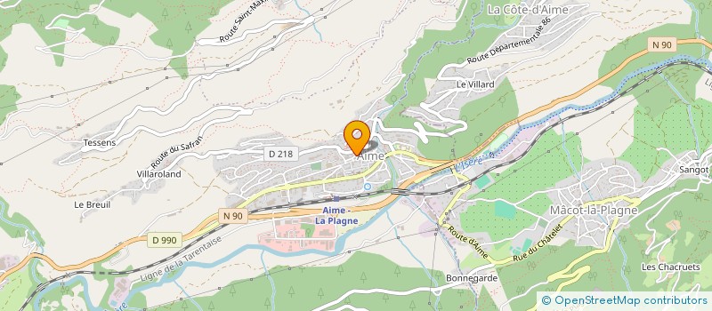 localisation de l'entreprise INDIVISION GUILLON ET CUISET  AIME-LA-PLAGNE