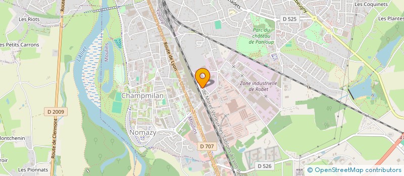 localisation de l'entreprise INDIVISION   GUYOT  YZEURE