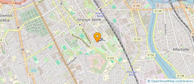 localisation de l'entreprise INDIVISION HENRY / VIGUET-POUPELLOZ  IVRY-SUR-SEINE