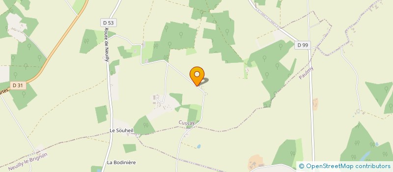 localisation de l'entreprise INDIVISION HERVOUET  CUSSAY