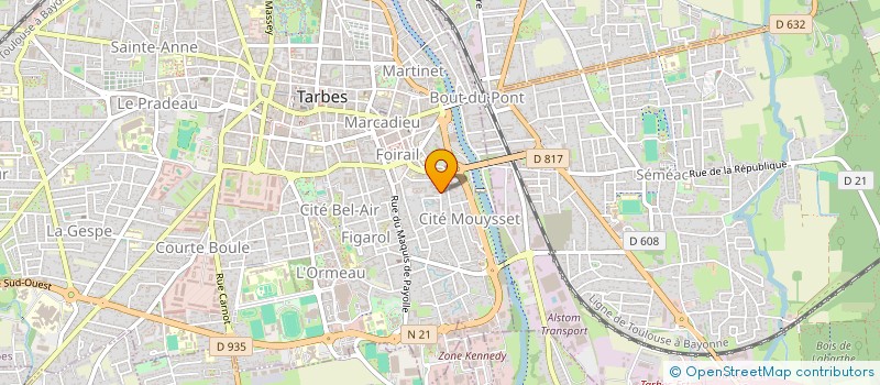 localisation de l'entreprise INDIVISION HOINGNE JOACHIM  TARBES