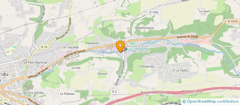 localisation de l'entreprise INDIVISION HUMBERT VAGINAY  SAINT-CLAIR-DE-LA-TOUR