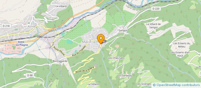 localisation de l'entreprise INDIVISION HUSSON ET RICHARD  AIME-LA-PLAGNE