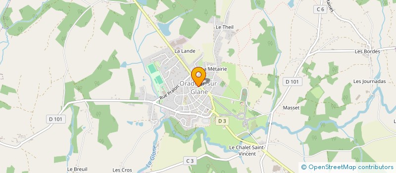 localisation de l'entreprise INDIVISION HYVERNAUD à ORADOUR-SUR-GLANE