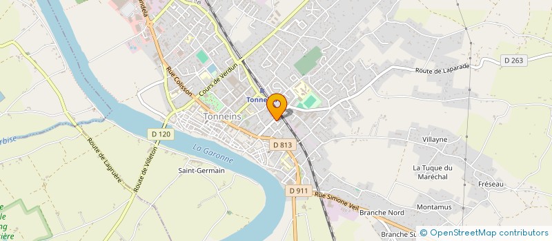 localisation de l'entreprise INDIVISION IBRES JACQ ET M L  TONNEINS