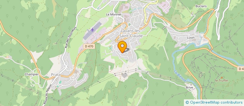 localisation de l'entreprise INDIVISION JACQUENOD  LAVANS-LES-SAINT-CLAUDE