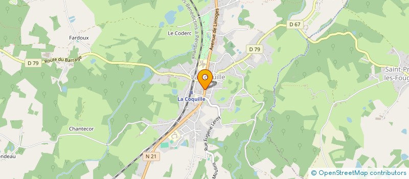 localisation de l'entreprise INDIVISION KREUTZ CHANTAL  LA COQUILLE