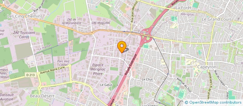 localisation de l'entreprise INDIVISION LABARTHE / CASSAGNE BERNARD ET NATHALIE  MERIGNAC