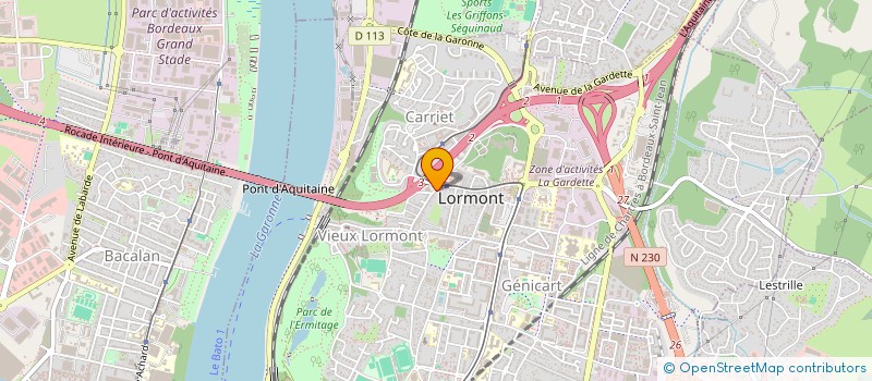 localisation de l'entreprise INDIVISION LABAT  LORMONT