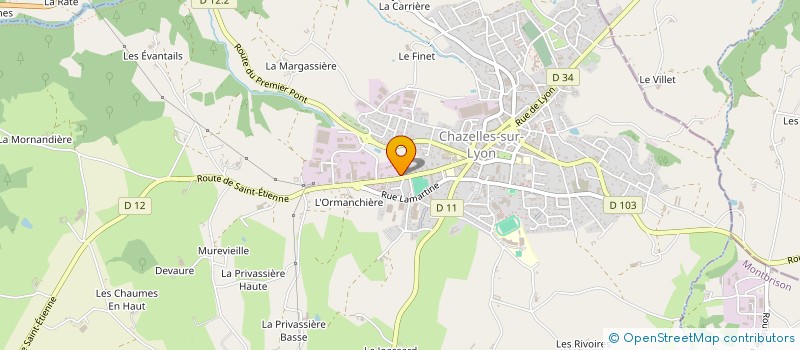localisation de l'entreprise INDIVISION LACASSAGNE  CHAZELLES-SUR-LYON