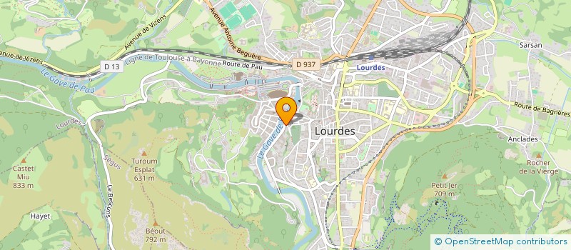 localisation de l'entreprise INDIVISION LACAZE LHEZ  LOURDES