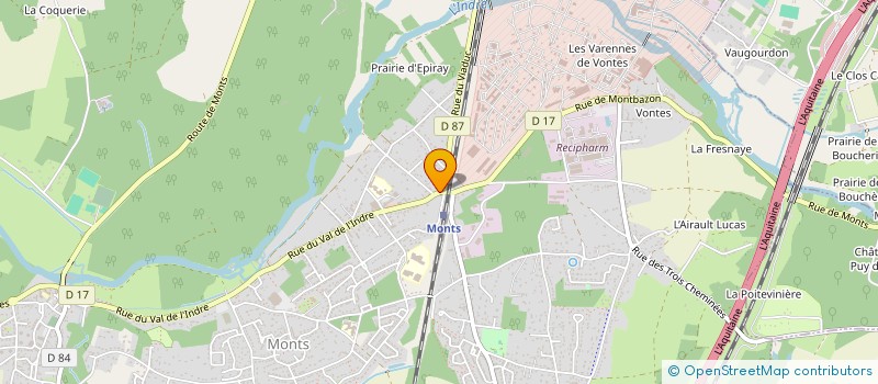 localisation de l'entreprise INDIVISION LACOUR  MONTS