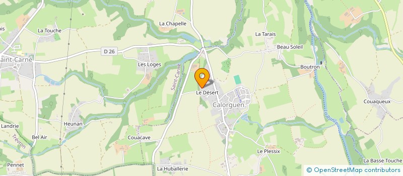 localisation de l'entreprise INDIVISION LAE MARIE ET LE ROUX CHRISTOPHE  CALORGUEN