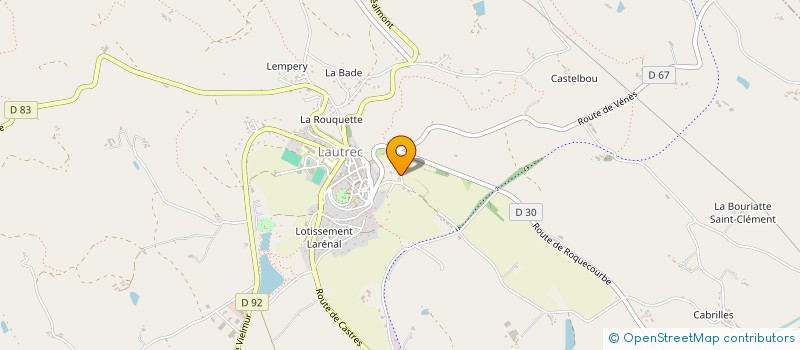 localisation de l'entreprise INDIVISION LANDES  LAUTREC