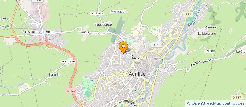 localisation de l'entreprise INDIVISION LAPORTE à AURILLAC