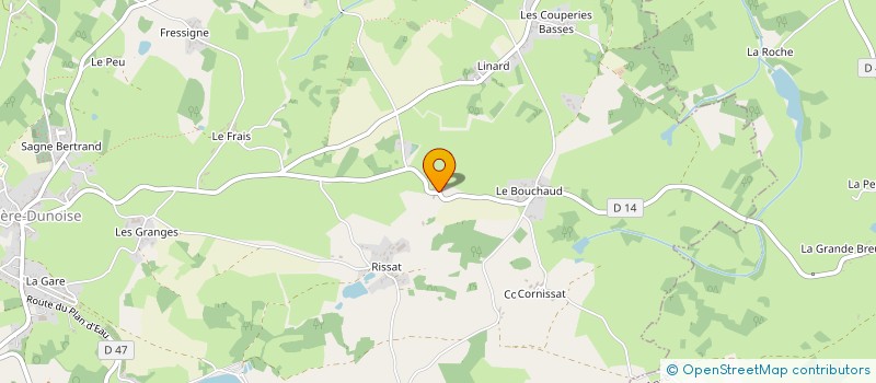 localisation de l'entreprise INDIVISION LATHUILLIERE WALLAERT à BUSSIERE-DUNOISE