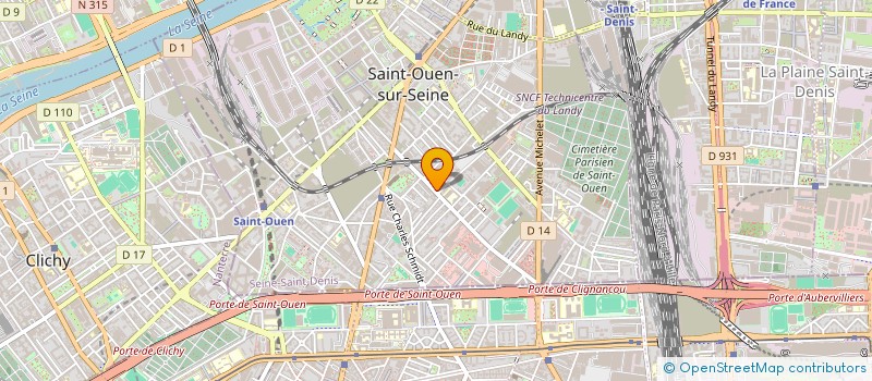 localisation de l'entreprise INDIVISION LAVAL BERGERET à SAINT-OUEN-SUR-SEINE