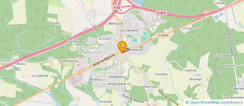 localisation de l'entreprise INDIVISION LAVIELLE / GOYENECHE  TOSSE