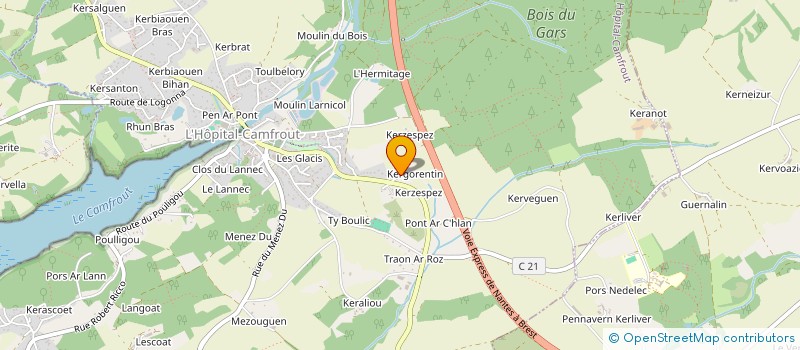 localisation de l'entreprise INDIVISION LE BOT  HOPITAL-CAMFROUT