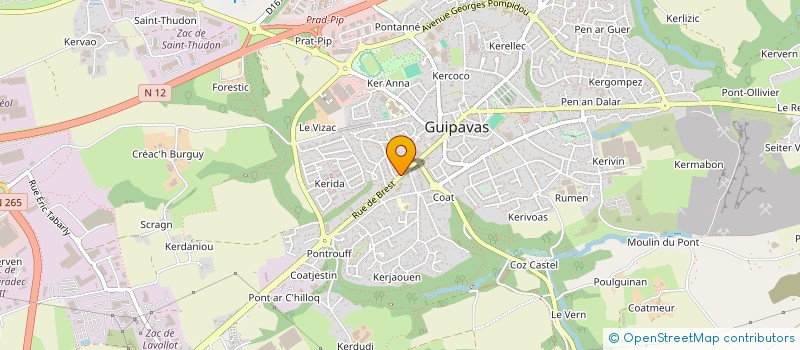 localisation de l'entreprise INDIVISION LE BRIS  GUIPAVAS