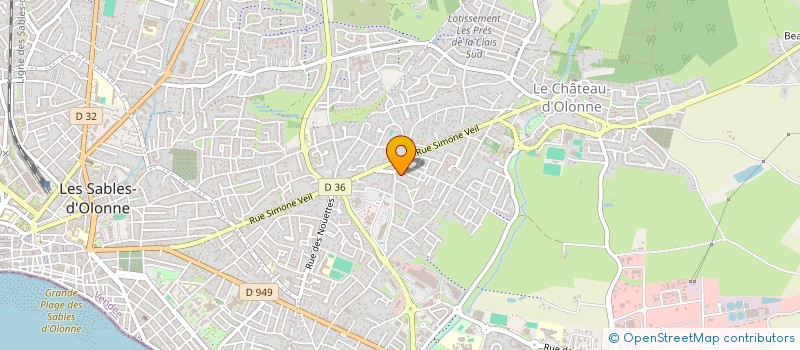 localisation de l'entreprise INDIVISION LE CADRE JEAN-PHILIPPE ET CHRISTINE à LES SABLES-D'OLONNE