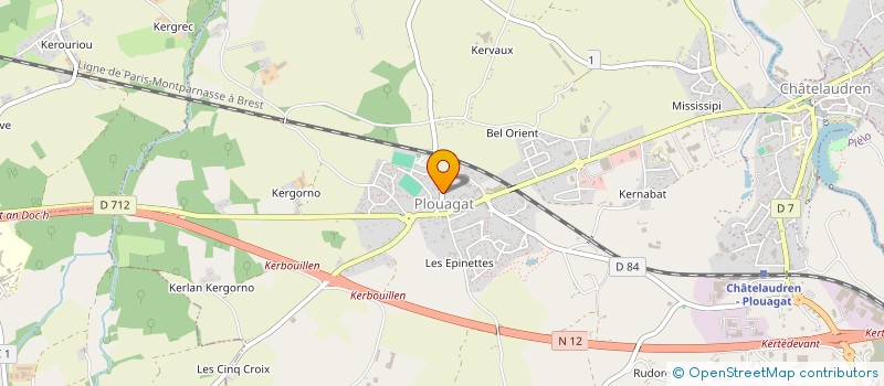 localisation de l'entreprise INDIVISION LE GRAND à CHATELAUDREN-PLOUAGAT