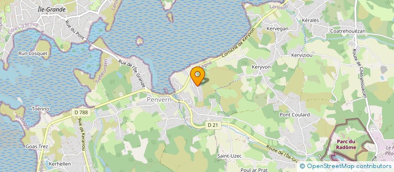 localisation de l'entreprise INDIVISION LE GRATIET LE MEUR  PLEUMEUR-BODOU